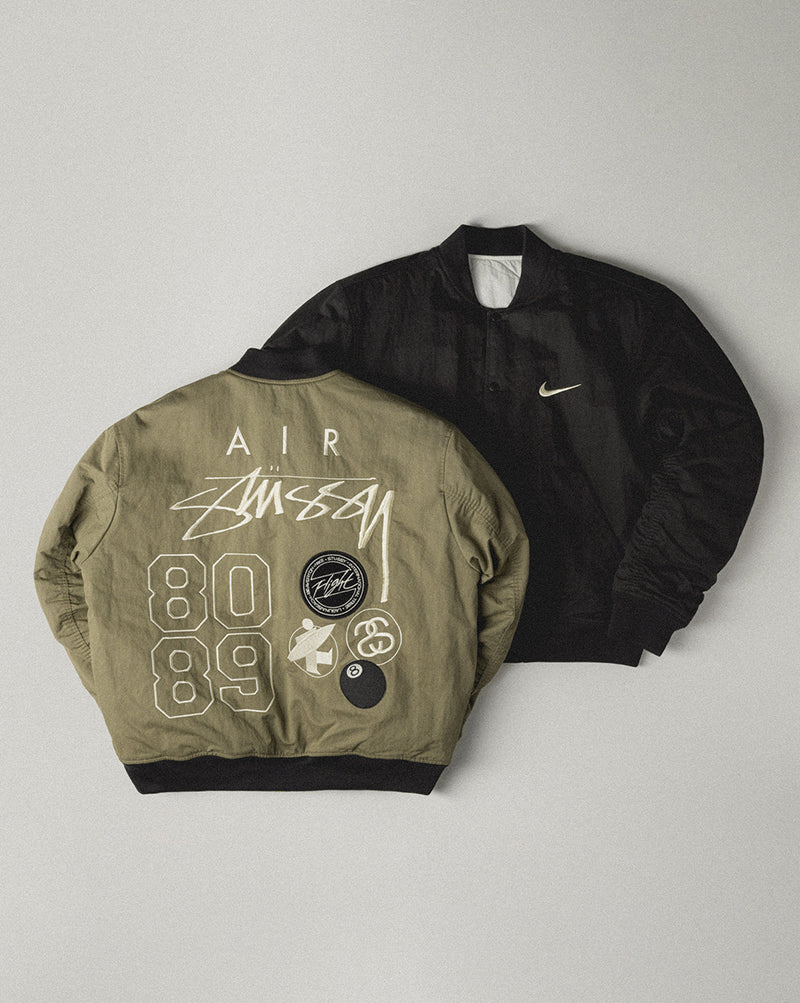 STUSSY x NIKE 聯名雙面穿衍縫鋪棉夾克