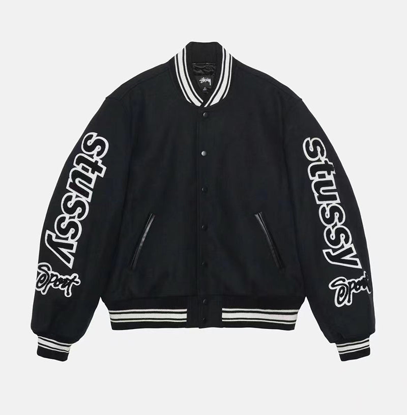 STUSSY VARSITY JACKET 雙袖刺繡棒球外套