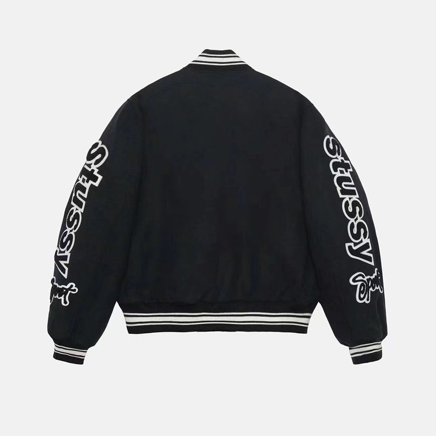 STUSSY VARSITY JACKET 雙袖刺繡棒球外套