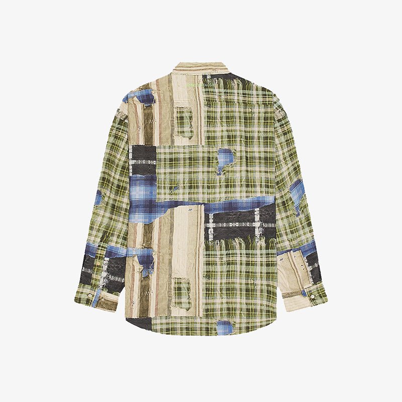 Acne Studios 格紋印花寬版襯衫 - VANASH