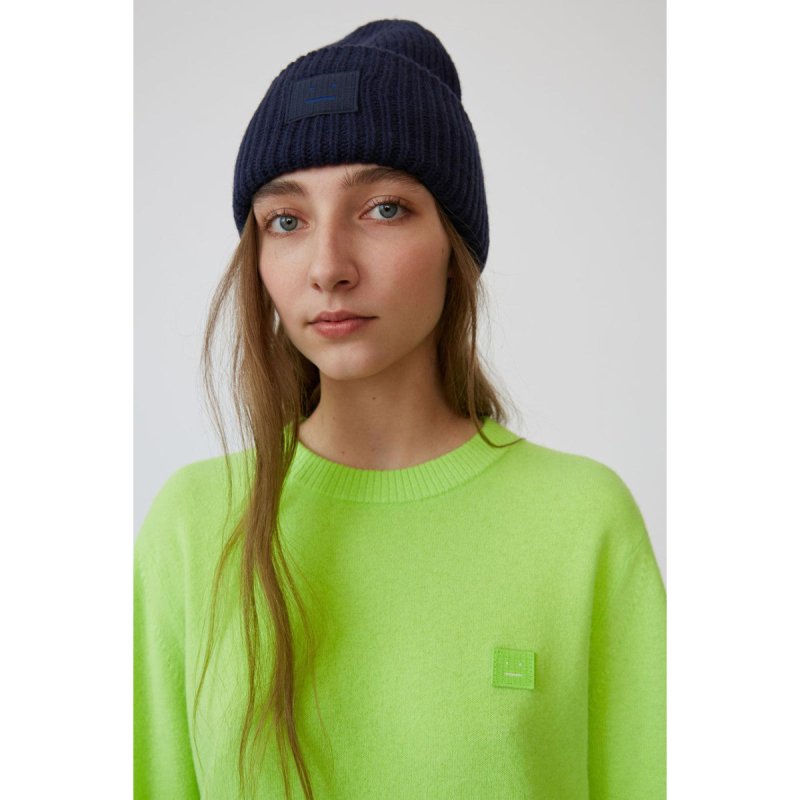 ACNE STUDIOS 刺繡徽標針織毛帽 - VANASH