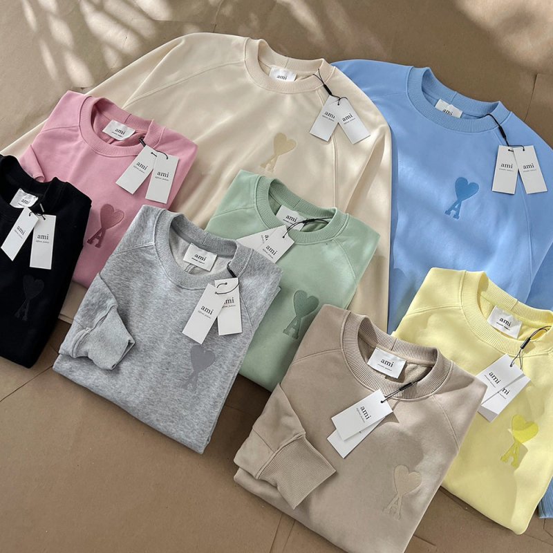 AMI PARIS 大愛心刺繡圓領衛衣 - VANASH