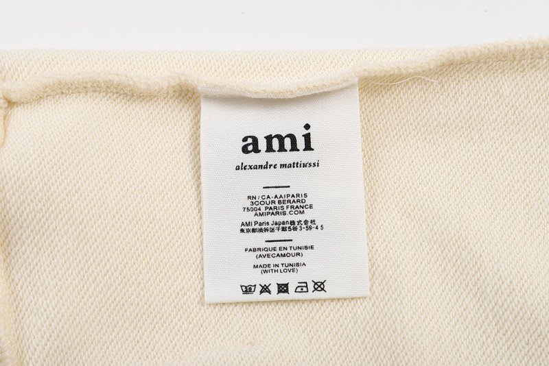 AMI PARIS 紅色大愛心刺繡連帽衛衣 - VANASH