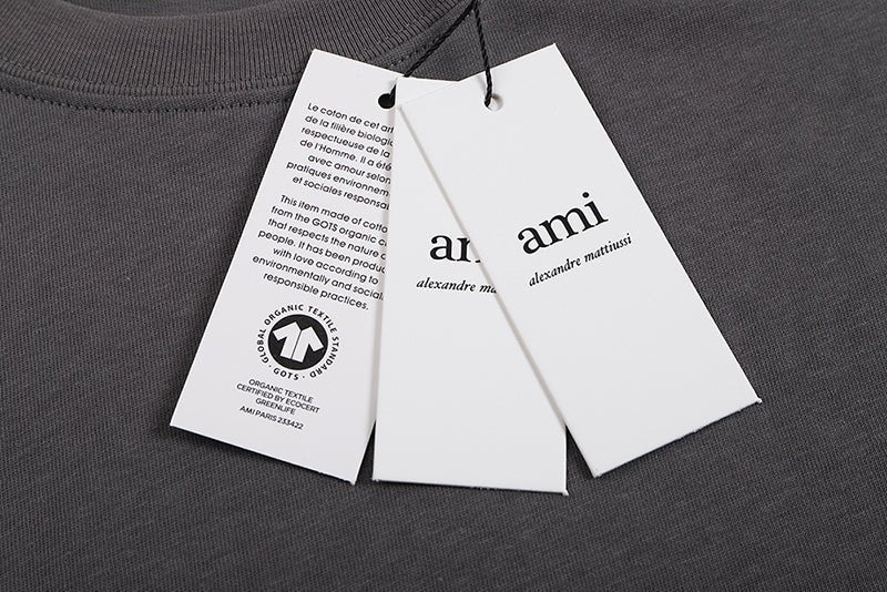 AMI PARIS 馬卡龍色刺繡短袖T恤 - VANASH