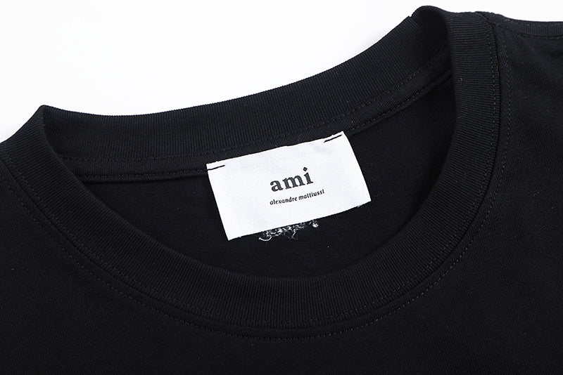 AMI PARIS 金色刺繡短袖T恤 - VANASH