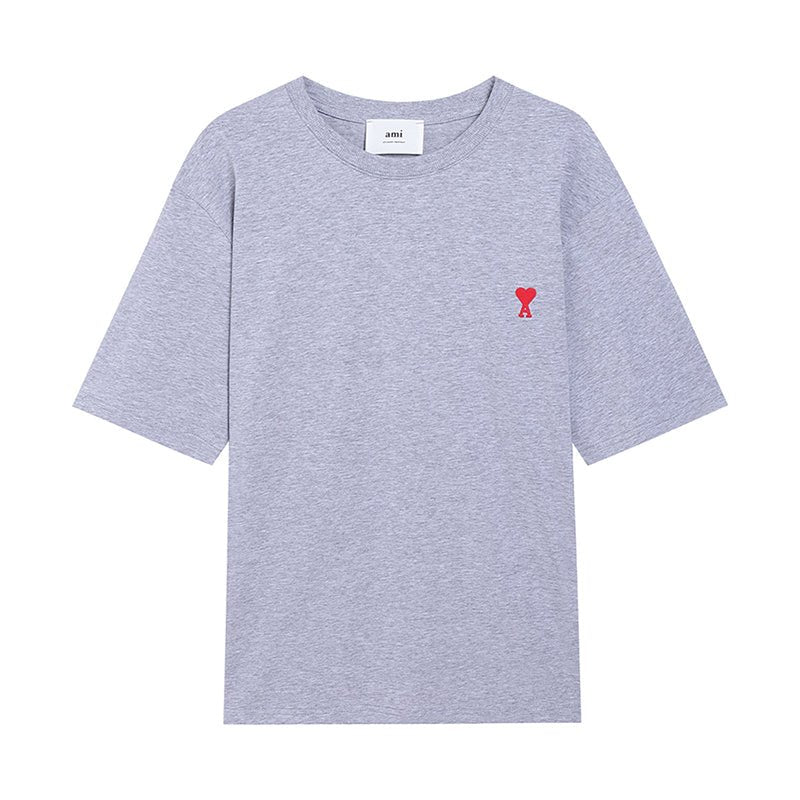 AMI PARIS 紅色愛心刺繡短袖T恤 - VANASH