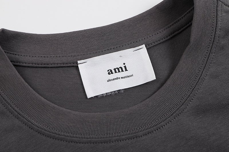 AMI PARIS 馬卡龍色刺繡短袖T恤 - VANASH
