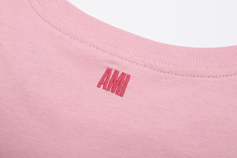 AMI PARIS 同色愛心刺繡短袖T恤 - VANASH