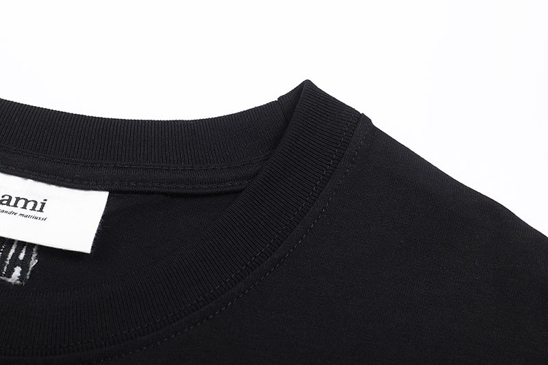 AMI PARIS 紅色愛心刺繡短袖T恤 - VANASH