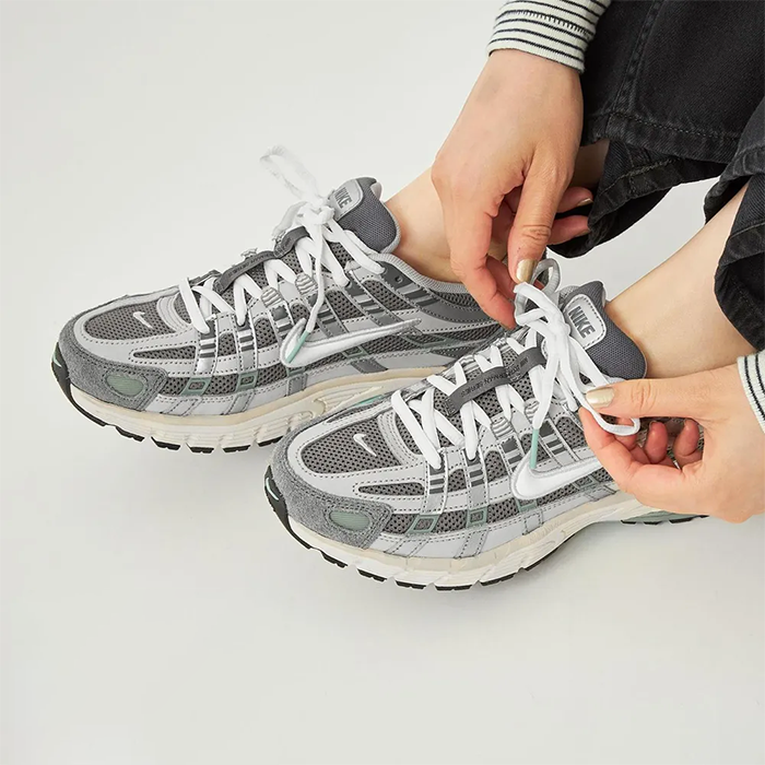 NIKE P-6000 FN7509-029 復古運動鞋-礦石灰