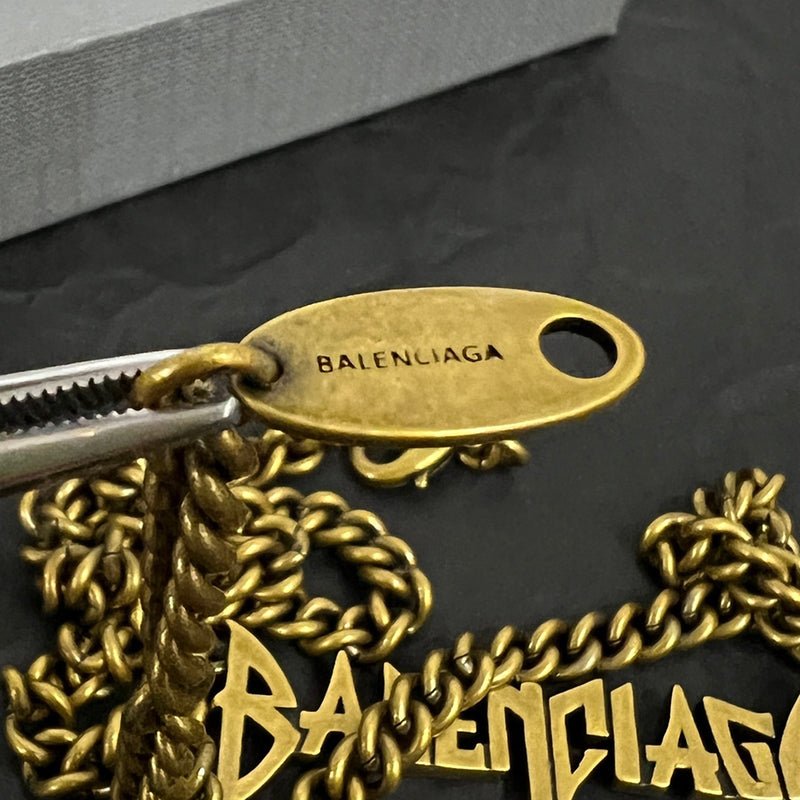 BALENCIAGA 巴黎世家塗鴉字體項鍊 - VANASH