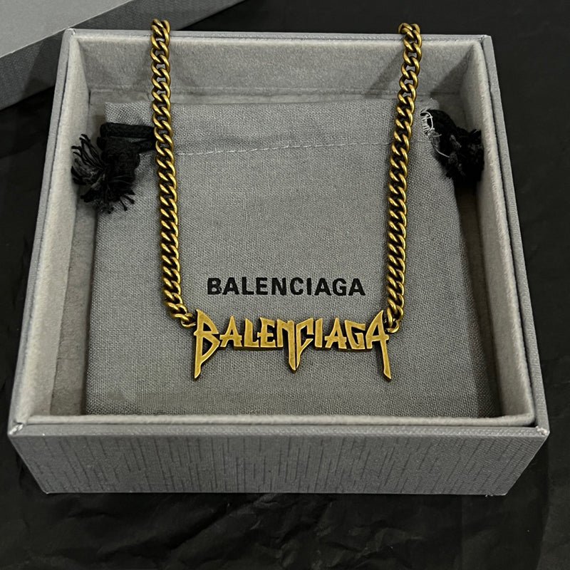 BALENCIAGA 巴黎世家塗鴉字體項鍊 - VANASH