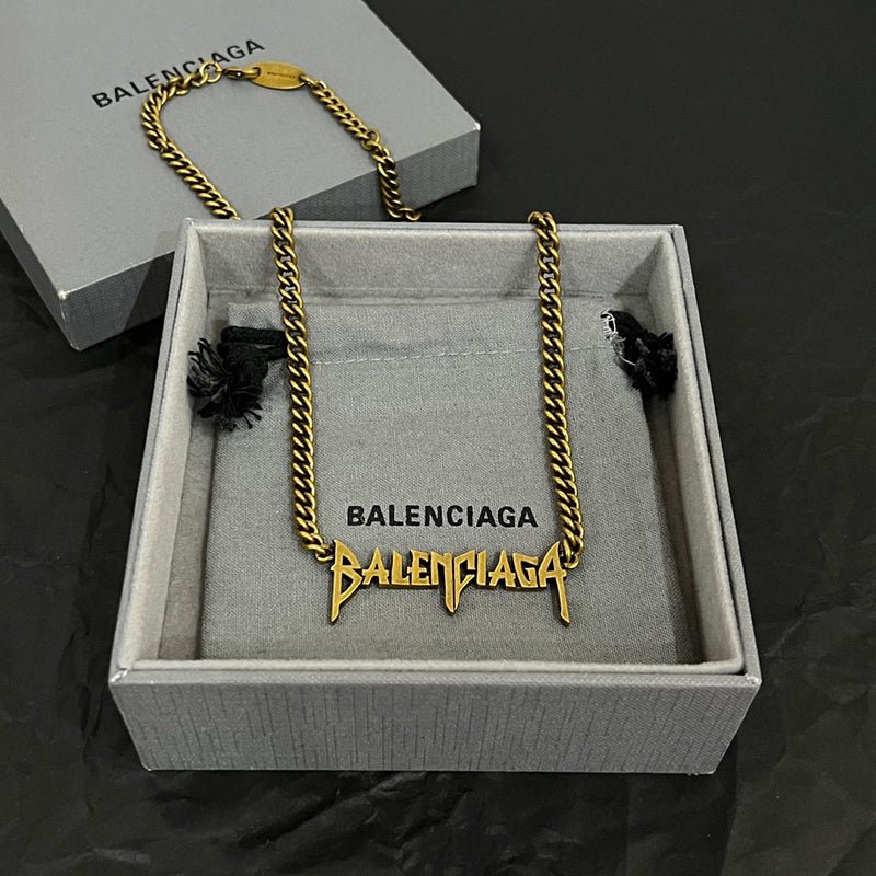 BALENCIAGA 巴黎世家塗鴉字體項鍊 - VANASH