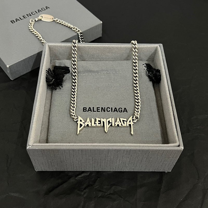 BALENCIAGA 巴黎世家塗鴉字體項鍊 - VANASH