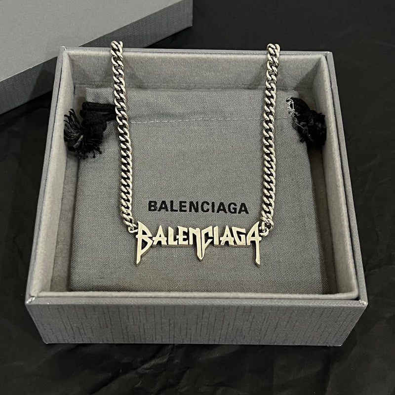BALENCIAGA 巴黎世家塗鴉字體項鍊 - VANASH