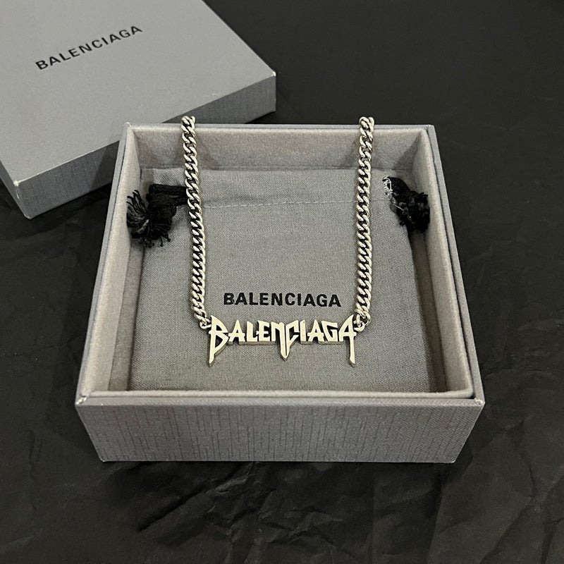 BALENCIAGA 巴黎世家塗鴉字體項鍊 - VANASH