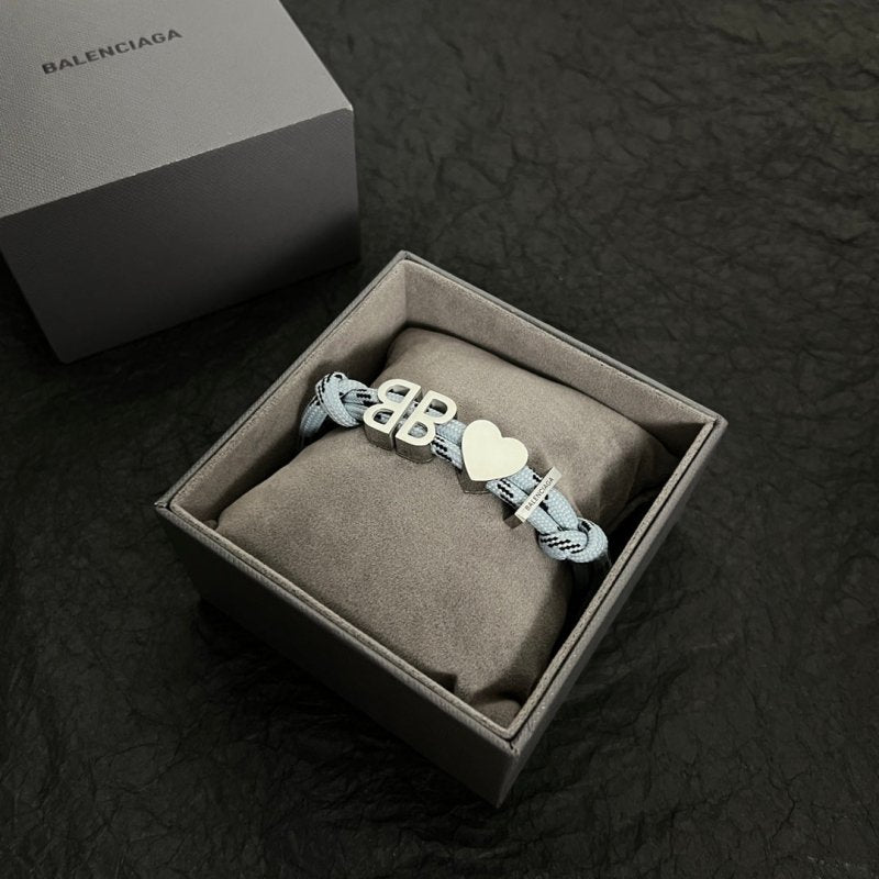 BALENCIAGA I LOVE BB 巴黎世家繩結手鍊 - VANASH