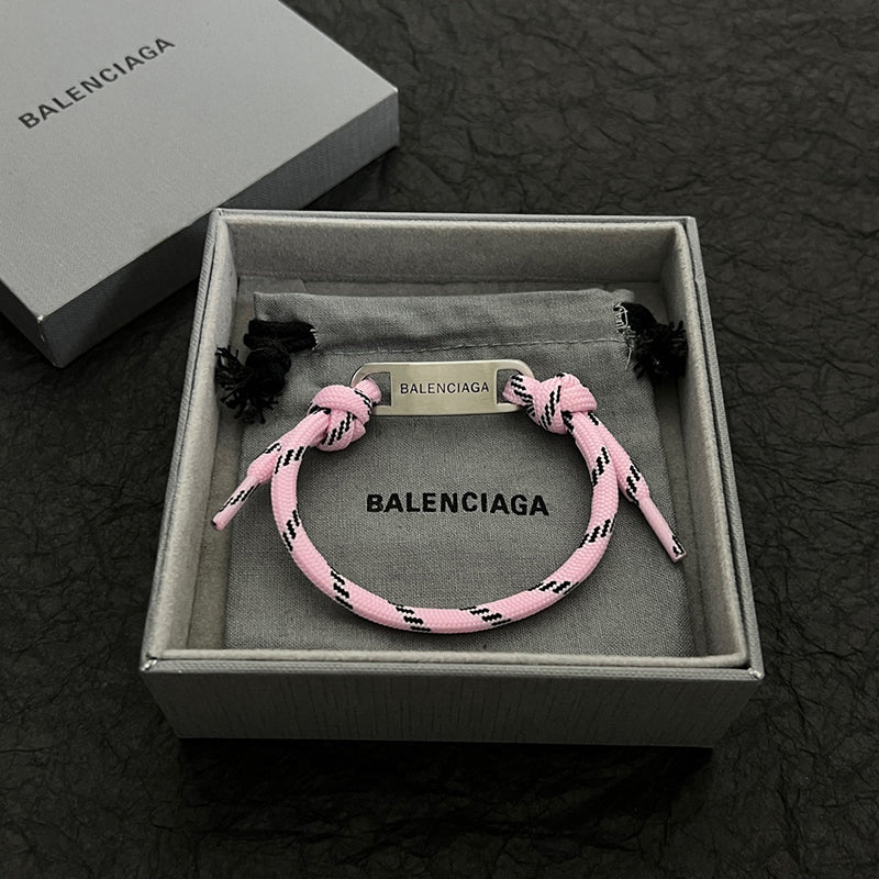 BALENCIAGA 巴黎世家 LOGO標牌結繩手鍊 - VANASH
