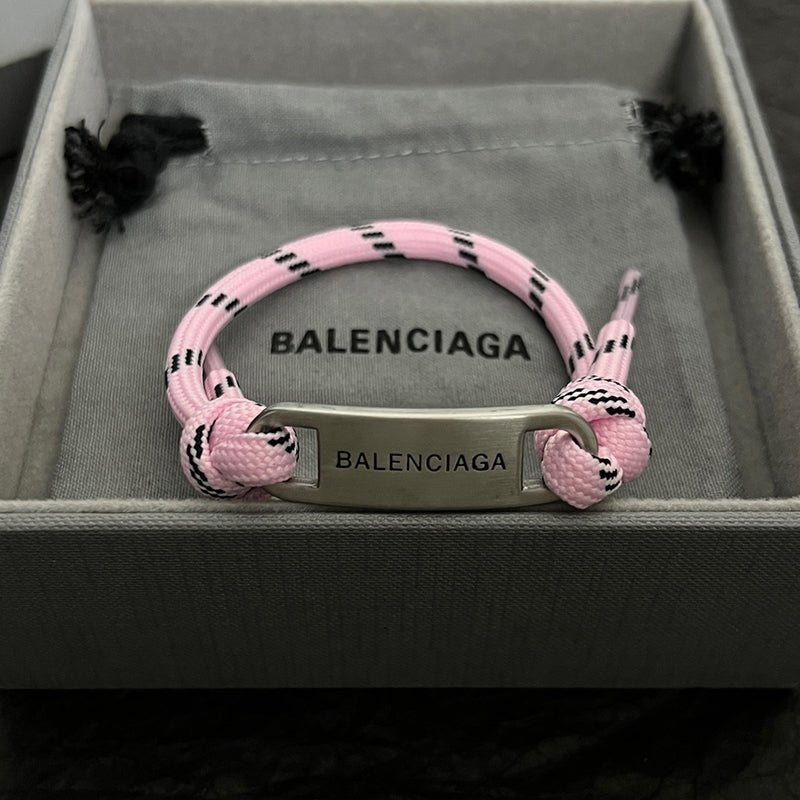 BALENCIAGA 巴黎世家 LOGO標牌結繩手鍊 - VANASH