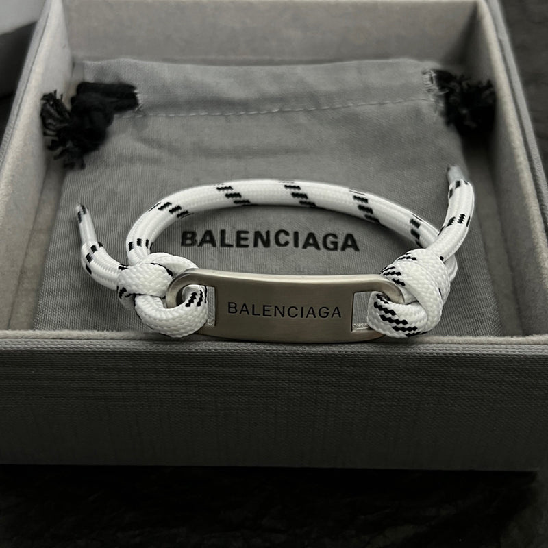 BALENCIAGA 巴黎世家 LOGO標牌結繩手鍊 - VANASH