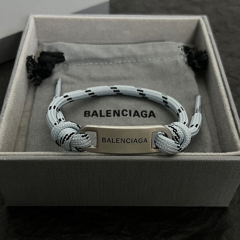 BALENCIAGA 巴黎世家 LOGO標牌結繩手鍊 - VANASH