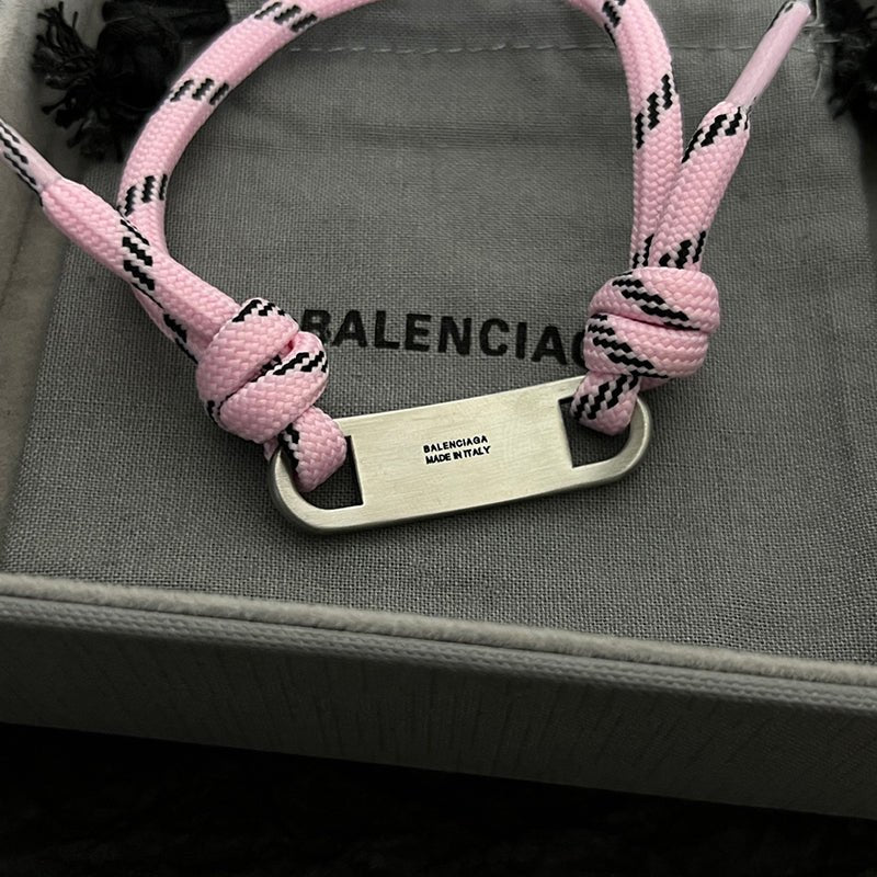 BALENCIAGA 巴黎世家 LOGO標牌結繩手鍊 - VANASH