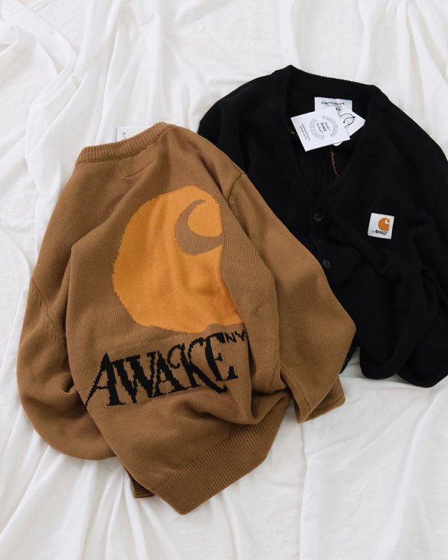 Carhartt WIP x Awake NY 卡哈特聯名開襟針織外套 - VANASH