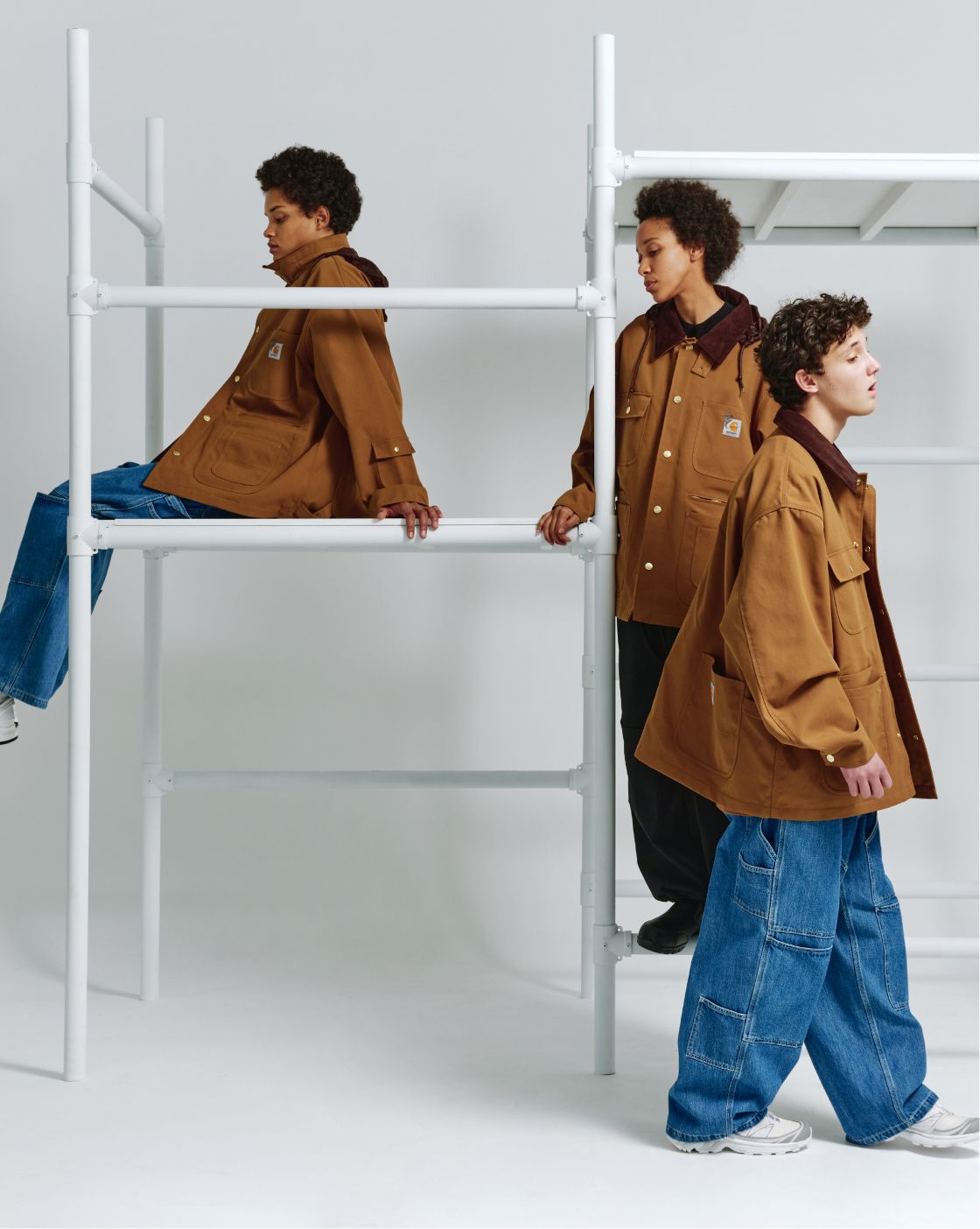 - 全新特價 - Carhartt WIP x Invincible Chore Coat 聯名寬版工裝外套 (黑色L)