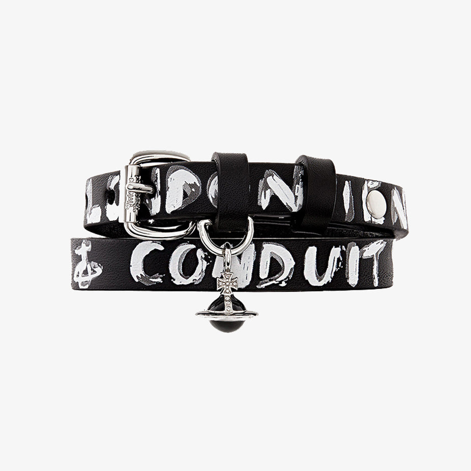 Vivienne Westwood Choker 土星球墜飾皮革項圈