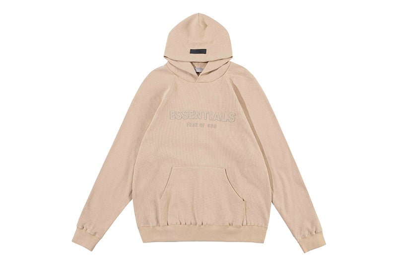 FEAR OF GOD ESSENTIALS HOODIE SYCAMORE 立體矽膠印花華夫格連帽衛衣 - VANASH