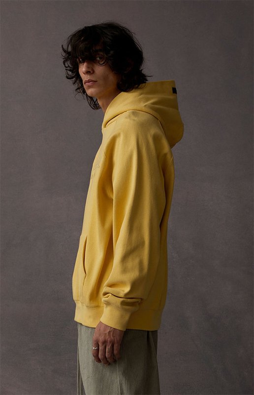 FEAR OF GOD ESSENTIALS HOODIE SYCAMORE 立體矽膠印花華夫格連帽衛衣 - VANASH