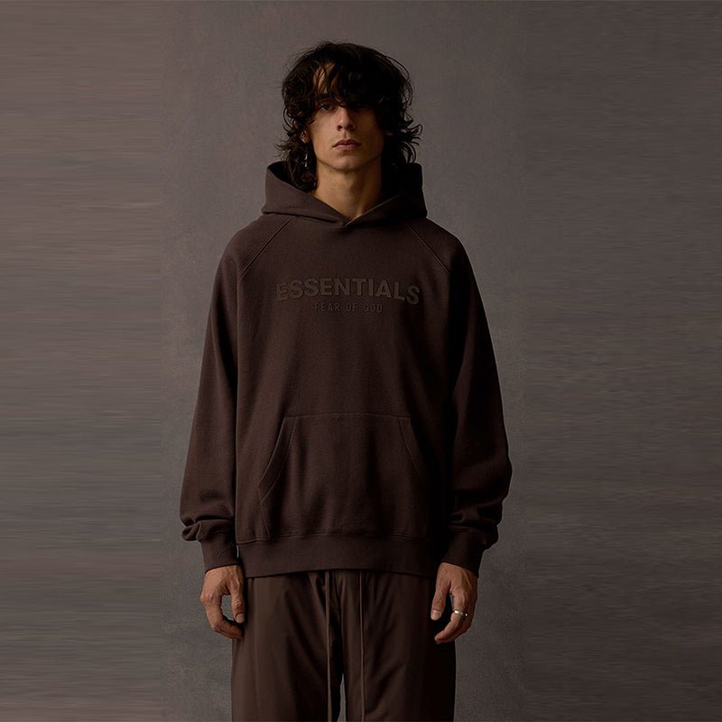 FEAR OF GOD ESSENTIALS HOODIE SYCAMORE 立體矽膠印花華夫格連帽衛衣 - VANASH