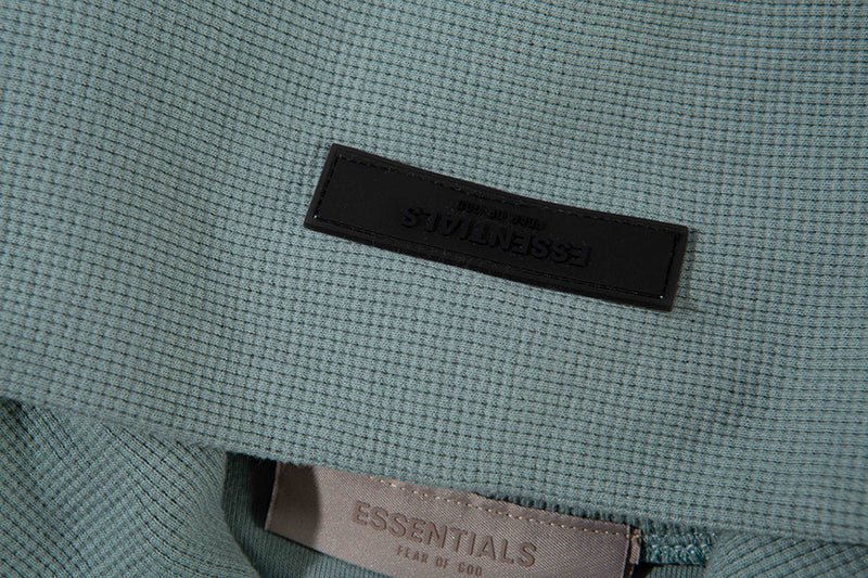FEAR OF GOD ESSENTIALS HOODIE SYCAMORE 立體矽膠印花華夫格連帽衛衣 - VANASH
