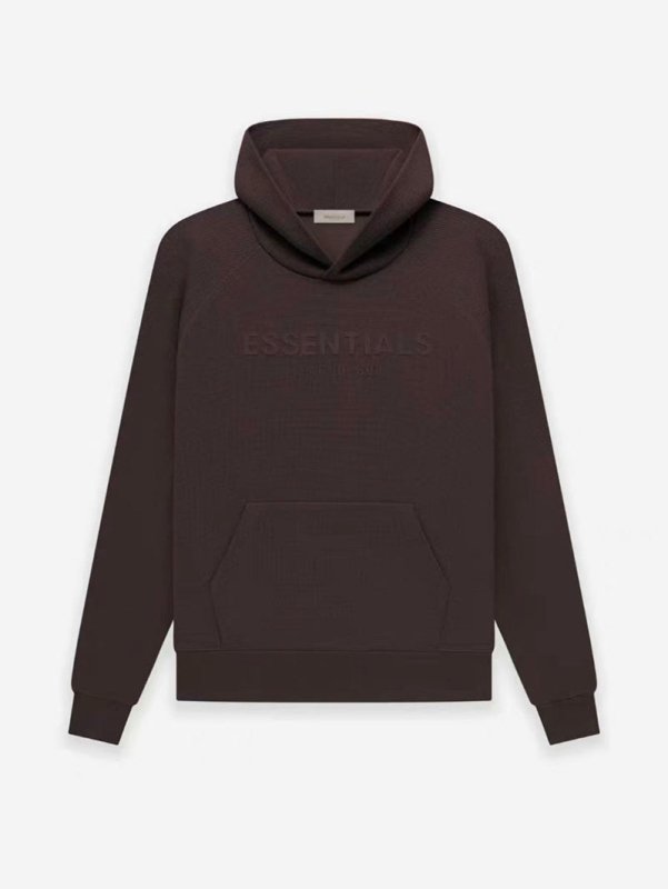 FEAR OF GOD ESSENTIALS HOODIE SYCAMORE 立體矽膠印花華夫格連帽衛衣 - VANASH