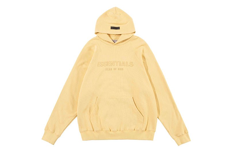 FEAR OF GOD ESSENTIALS HOODIE SYCAMORE 立體矽膠印花華夫格連帽衛衣 - VANASH