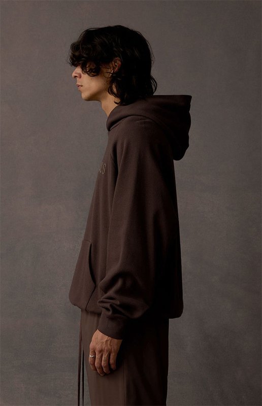 FEAR OF GOD ESSENTIALS HOODIE SYCAMORE 立體矽膠印花華夫格連帽衛衣 - VANASH