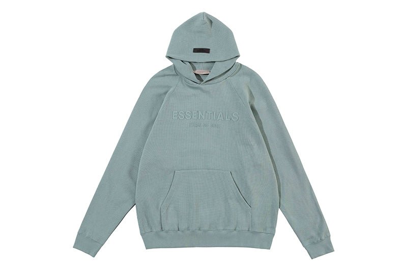 FEAR OF GOD ESSENTIALS HOODIE SYCAMORE 立體矽膠印花華夫格連帽衛衣 - VANASH