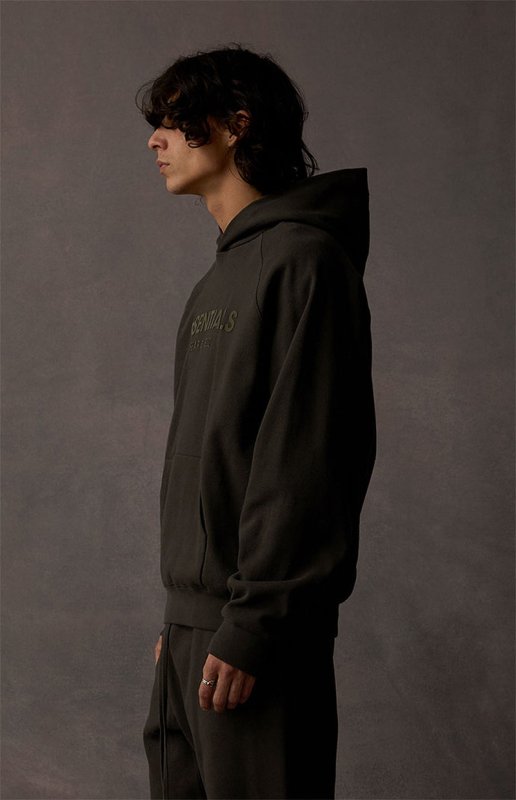 FEAR OF GOD ESSENTIALS HOODIE SYCAMORE 立體矽膠印花華夫格連帽衛衣 - VANASH
