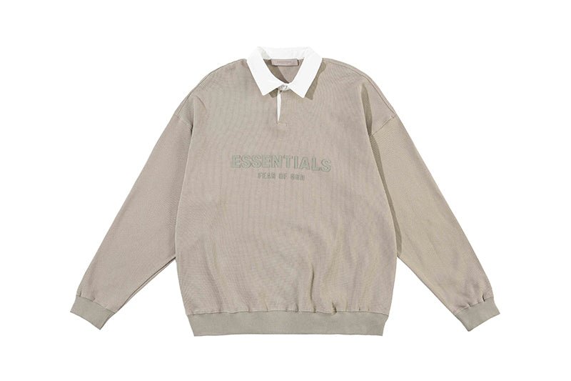 FEAR OF GOD ESSENTIALS 立體矽膠LOGO 寬版POLO衫 - VANASH