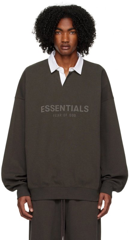 FEAR OF GOD ESSENTIALS 立體矽膠LOGO 寬版POLO衫 - VANASH
