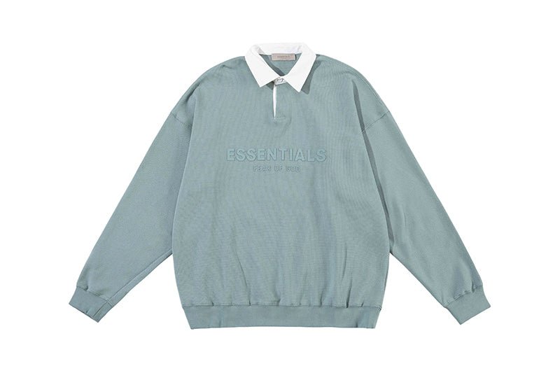 FEAR OF GOD ESSENTIALS 立體矽膠LOGO 寬版POLO衫 - VANASH