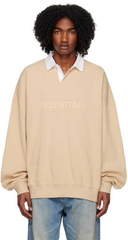 FEAR OF GOD ESSENTIALS 立體矽膠LOGO 寬版POLO衫 - VANASH