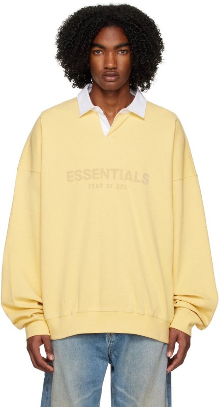 FEAR OF GOD ESSENTIALS 立體矽膠LOGO 寬版POLO衫 - VANASH