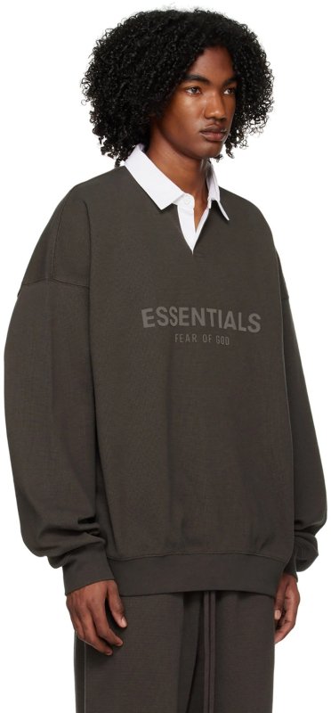 FEAR OF GOD ESSENTIALS 立體矽膠LOGO 寬版POLO衫 - VANASH