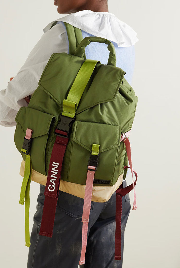 GANNI Tech Multi-Pocket Recycled Backpack 多功能後背包