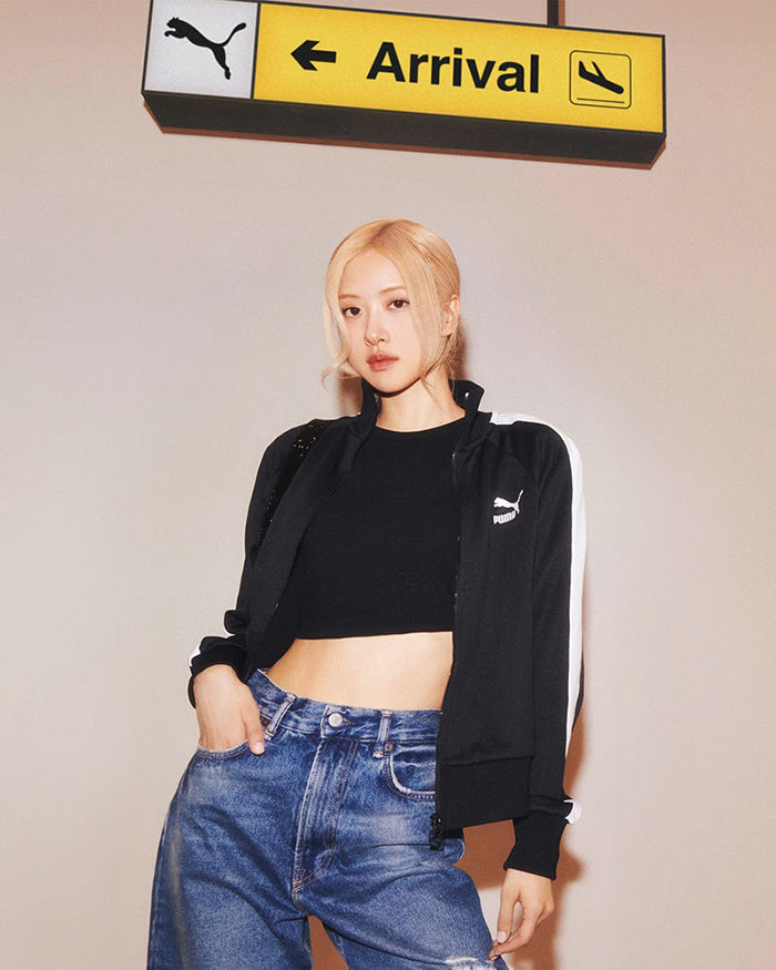 - 全新特價 - PUMA ICONIC T7 TAPING TRACK JACKET ROSÉ 同款立領運動夾克(L)