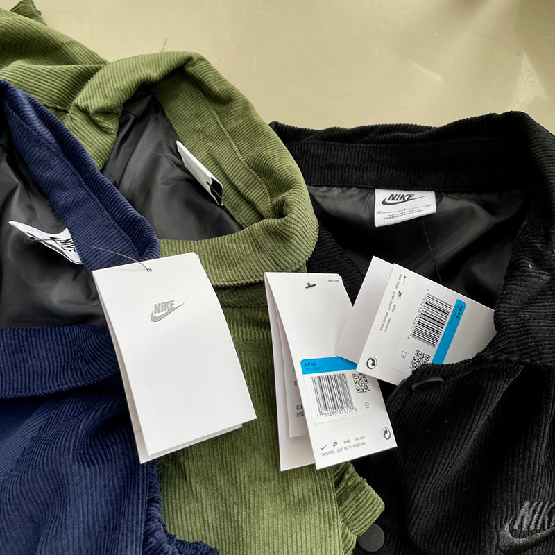 - 全新特價 - NIKE ACG Corduroy 燈芯絨教練休閒夾克 (藍色L)
