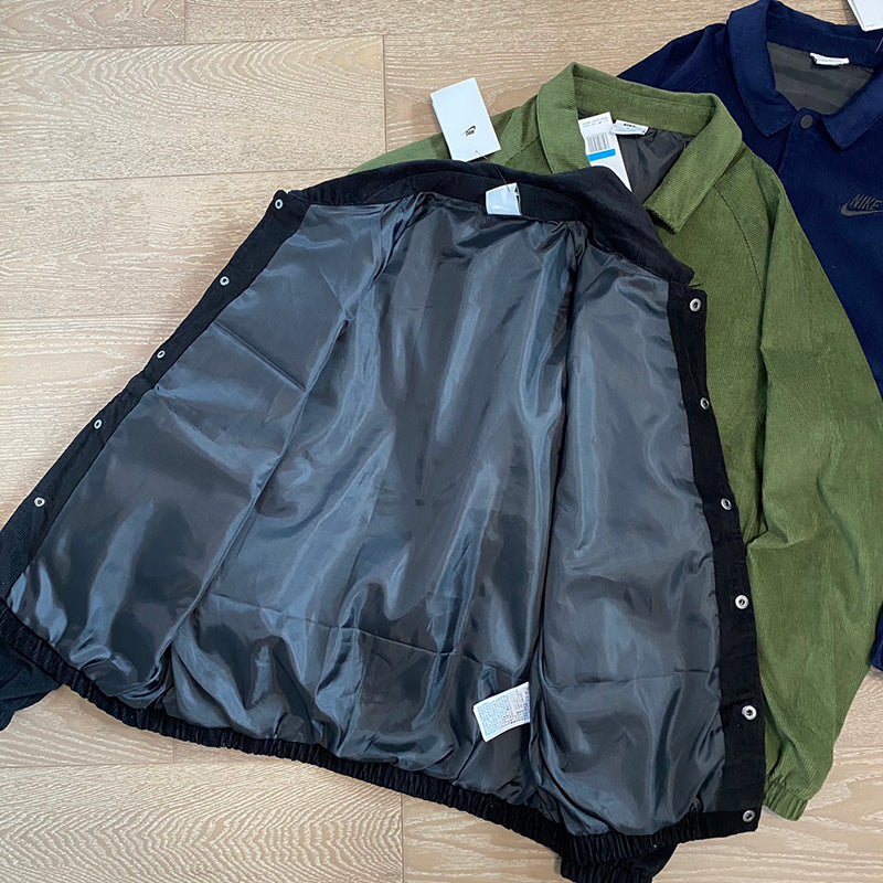 - 全新特價 - NIKE ACG Corduroy 燈芯絨教練休閒夾克 (藍色L)
