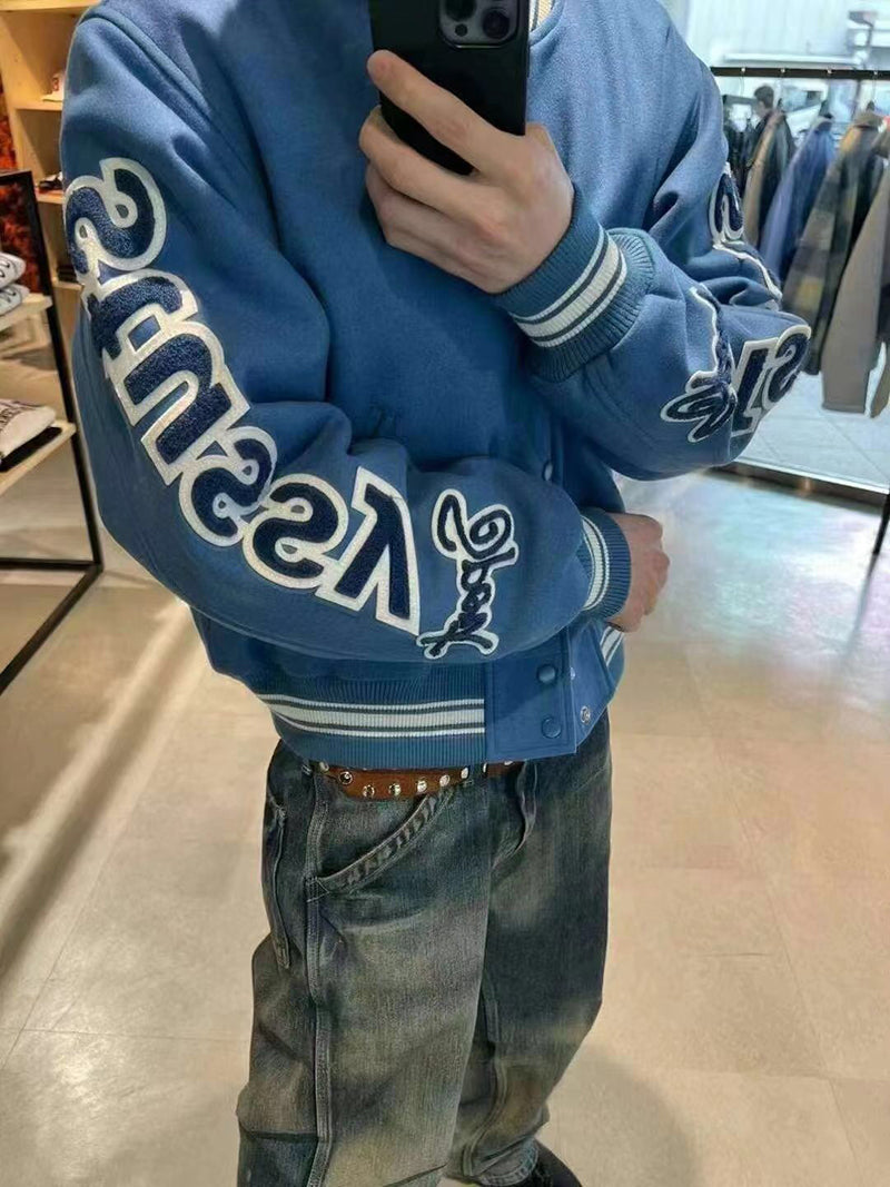 STUSSY VARSITY JACKET 雙袖刺繡棒球外套