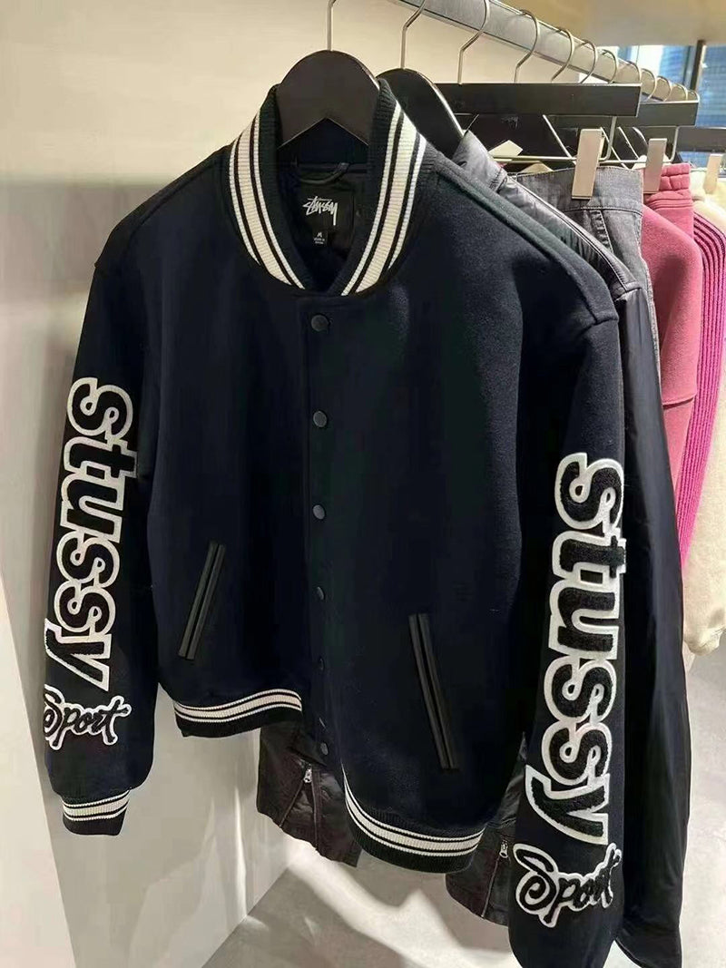 STUSSY VARSITY JACKET 雙袖刺繡棒球外套